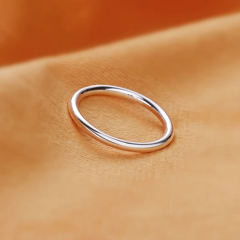Stainless Steel Stackable Ring February Birthstone Jewelry